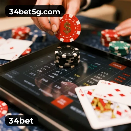 34bet App home screen with mobile slots and casino categories